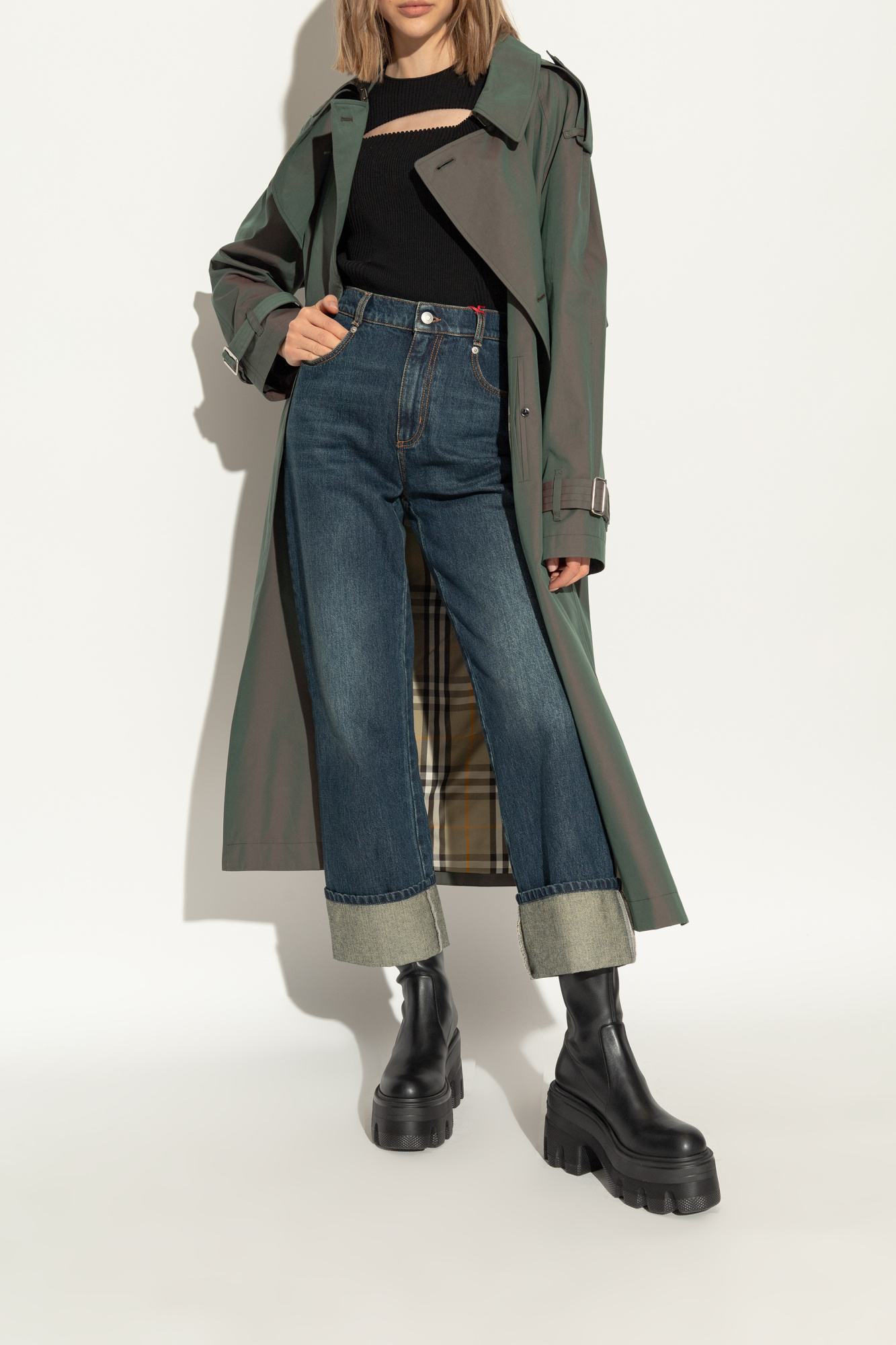 Black Platform Ankle Boots Casadei - Vitkac AS